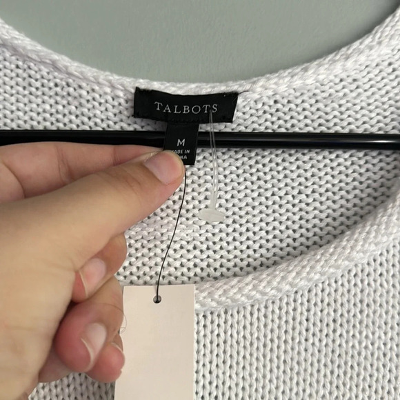 Talbots Pineapple Open Neck Pullover Size M NWT - Picture 3 of 6